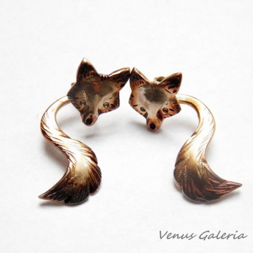 Rude Liski - kolczyki srebrne 2517