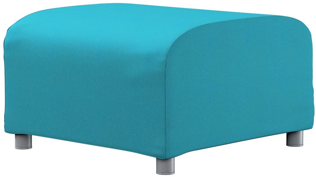 Dekoria Pokrowiec na podnóżek Klippan turkus 53 x 53 x 32 cm Etna 636-705-16