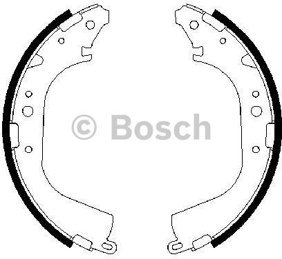 BOSCH Zestaw szczęk hamulcowych 0 986 487 354