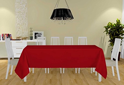 Soleil d'ocre Obrus na stół z ochroną przed plamami kwadratowy 140x240 cm Alicja Czerwony