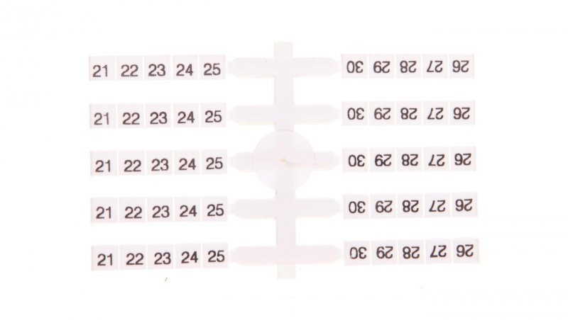 ETI polam Oznacznik elastyczny do złączek szynowych EO3 /21-30/ 20x10szt. 003901756 003901756