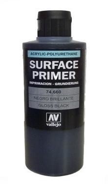 Vallejo Podkład akrylowo-poliuretanowy Gloss Black / 200ml (Vallejo 74660) Vallejo 74660
