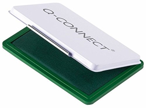 Q-Connect poduszki do stempli, wymiary 9 x 5,5 cm, 4 sztuki, kolor czarny, zielony pojedynczy KF16314