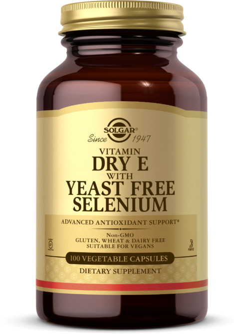 Solgar Dry Vitamin E with Yeast Free Selenium (100 kaps.)