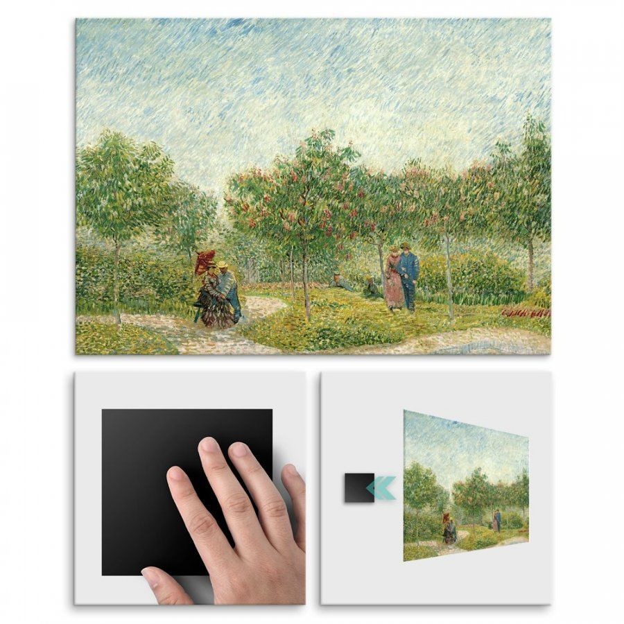 Pix4home Plakat metalowy Vincent Van Gogh Garden with Courting Couples: POS-L-02141