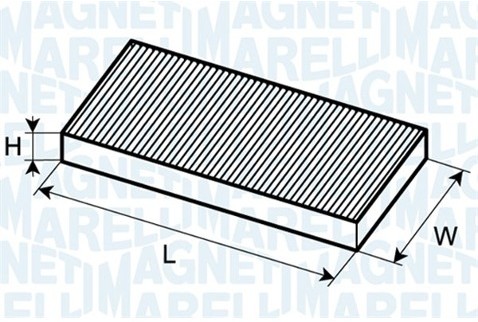 Magneti Marelli Filtr, wentylacja przestrzeni pasażerskiej 350203061850