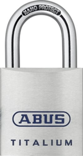 Abus ABUS 562365 80ti/50ka8012 Titalium  kłódka, Nano Protect, zamek bębenkowy z 6 długopisy, szerokość 50 MM, identycznymi kluczami