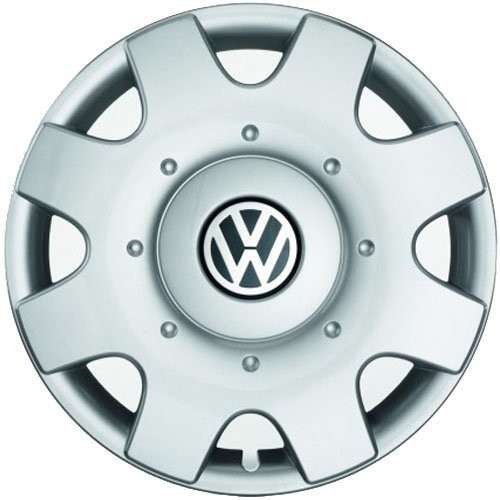 Volkswagen Oryginalne VW komplet (4 sztuki) w całości 16 cala kołpaki ozdobne kołpaki na koła Golf Touran Jetta sportsvan Caddy felgi stalowe czapki okładka chrom Srebrny 1t0071456 a 1T0071456A