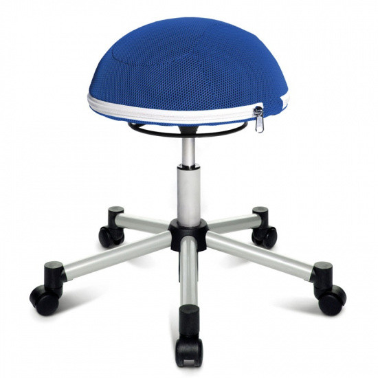 TOPSTAR Krzesło dla zdrowych pleców HALF BALL, krzyż metalowy, niebieska SH17BB6