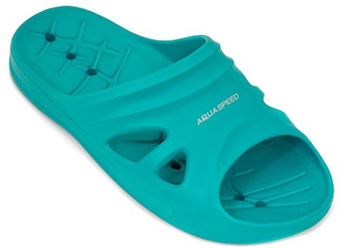 Aqua Speed klapek basenowych dla dorosłych i dzieci basen buty Podeszwa antypoślizgowa bardzo lekki # AS Florida, kolor: turkusowy, rozmiar: 30 5908217663573