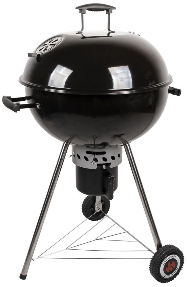 GrillChef Grill węglowy Kettle, 53,5 cm, czarny, 11100 Kebo