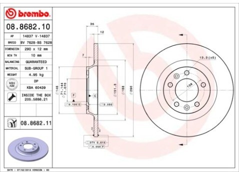 BREMBO 08.8682.11