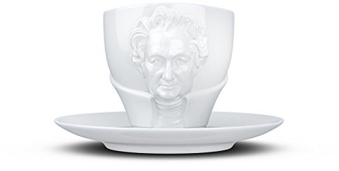 FIFTYEIGHT PRODUCTS Fiftyeight t801101 Johann Wolfgang firmy Goethe filiżanka, porcelana, 2 jednostek, biały, 12 x 10 x 10 cm T801101