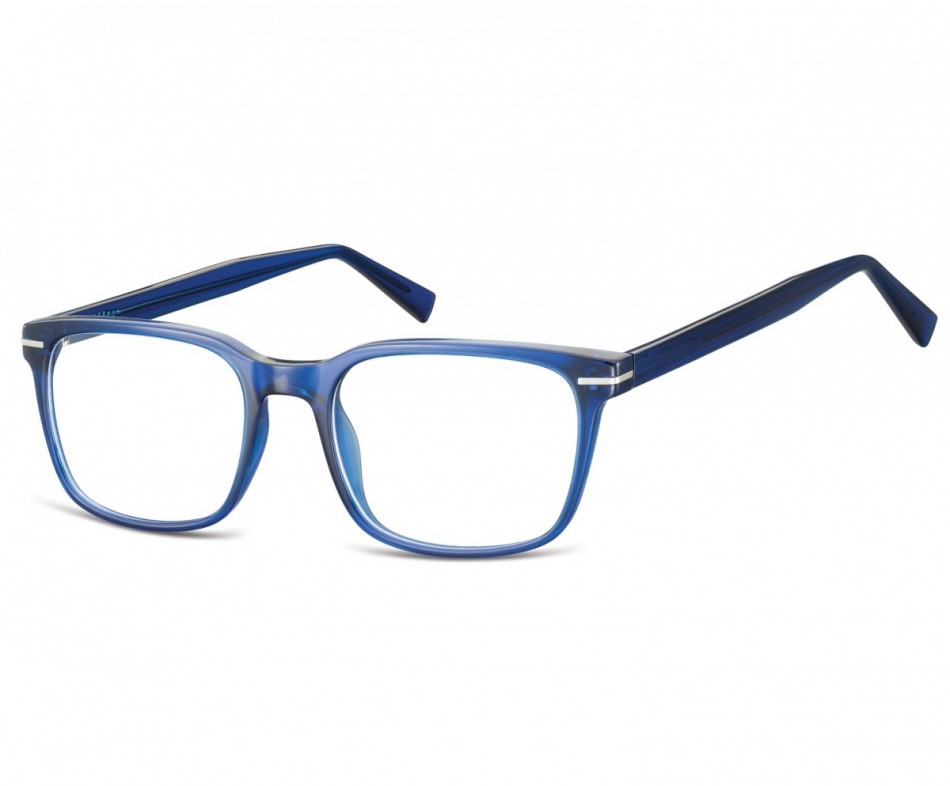 Sunoptic Okulary oprawki korekcyjne Nerdy zerówki CP119B granatowe transparentne
