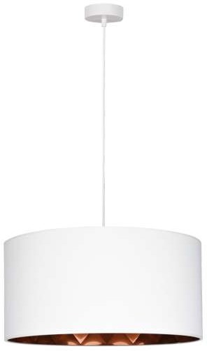 Spotlight LAMPA wisząca VICTORIA abażurowa OPRAWA okrągły zwis biały miedź 1422802
