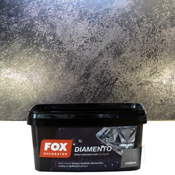 Fox Farba dekoracyjna DIAMENTO Czarny Brokatowy FOX