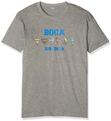 Boca Juniors Boca Juniors Męskie logo Boca Historia Boca Juniors Historia Logo Biały T-shirt S Szary szary M 5060360360249
