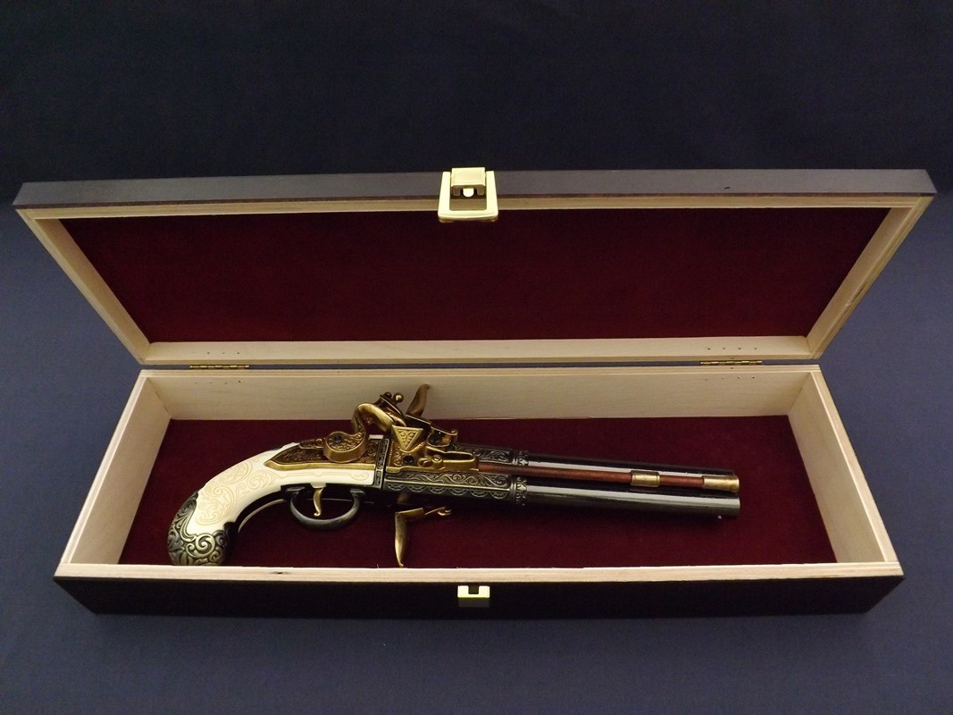Denix SA REPLIKA ANGIELSKI PISTOLET z 1750r W PUDEŁKU MODEL 1264+P01 1264+P01