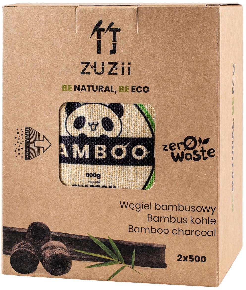 ZUZii Węgiel bambusowy - pochłaniacz zapachów i wilgoci 2 x 500g