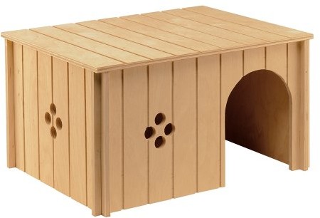 Ferplast domu Sin 4647 królików wykonana z drewna, wymiary: 37 x 27,5 x 20 cm