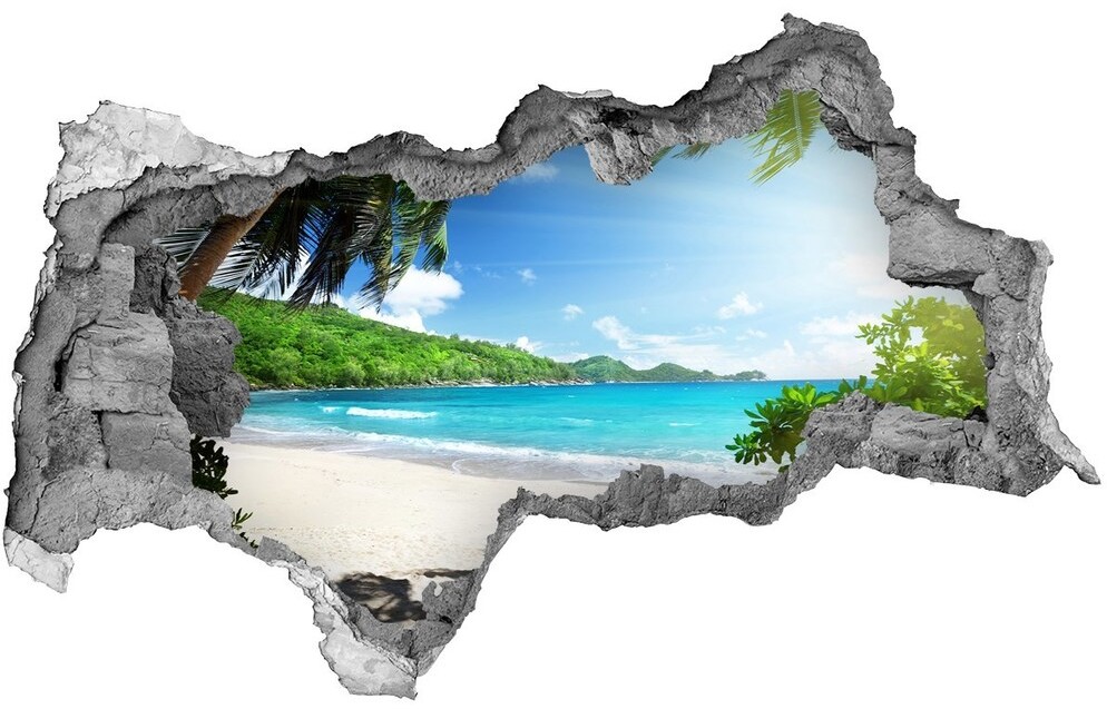 Wallmuralia.pl naklejka fototapeta 3D na ścianę Seszele plaża