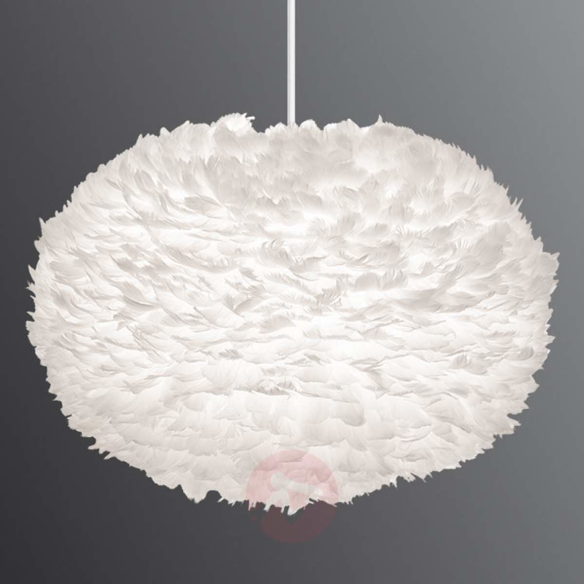 Vita Copenhagen Bardzo duża lampa wisząca Eos z białym kloszem