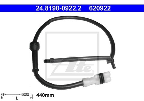 ATE Styk ostrzegwaczy, zużycie okładzin hamulcowych 24.8190-0922.2