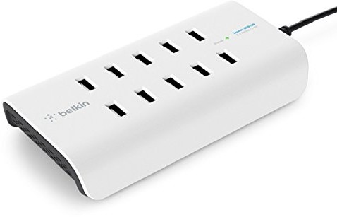 Belkin Rockstar 10-portowa ładowarka USB-A (10 x 2,4 A szybkie ładowanie), biała B2B139vf