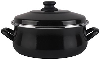 Megafesa Magefesa 01102587 duszonych garnek z pokrywką, czarny, 24 cm 01102588