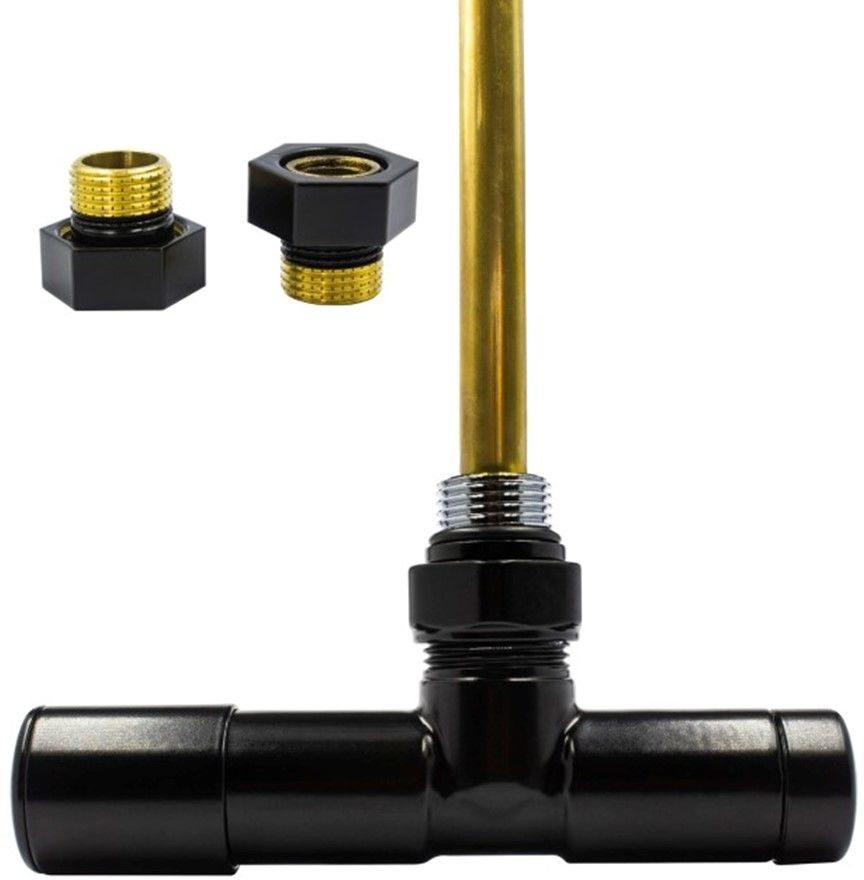 Varioterm Zawór regulacyjny UNICO ze złączką PEX/CU /GZ1/2 - czarny mat instalacja 1/2 - GZ1/2 lewy 000M875A024/L(GZ1/2)