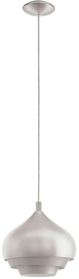 Eglo 97243 - Żyrandol na lince CAMBORNE 1xE27/60W/230V srebrny średnica 290 mm