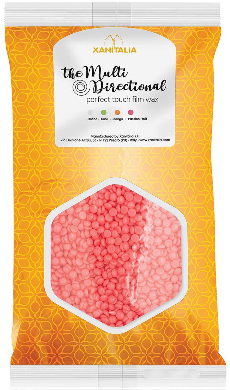 Xanitalia Premium Textile - Wosk Bezpaskowy do Depilacji w Perełkach Passion Fruit 1000gr