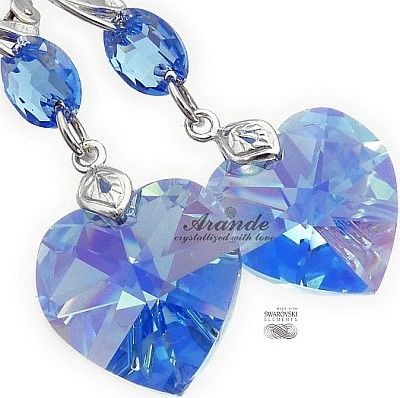 Arande Komplet SWAROVSKI CRYSTALS SAPPHIRE HEART GLOSS 6263042613