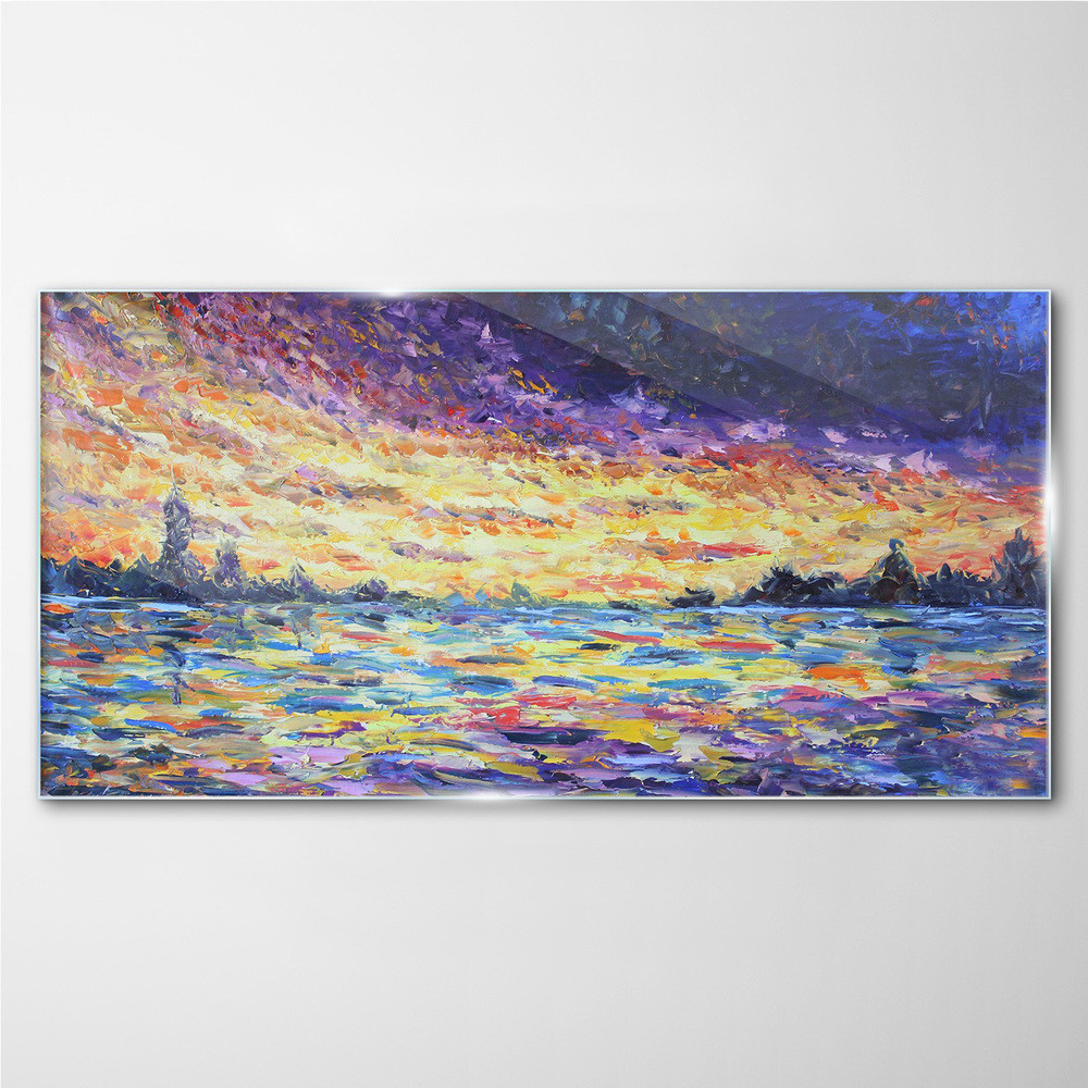 PL Coloray Obraz na Szkle zachód słońca abstrakcja 100x50cm