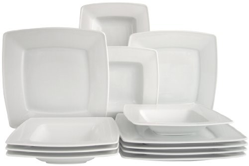 Creatable Victoria 12208 zestaw obiadowy, biały, 12 elementów 12208