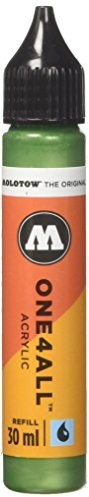 Molotow mołotow mo693226 Refill one4all, tusz uzupełniający zawiera do marker permanentny 30 ML 1 sztuki Metallic jasnozielony MO693226