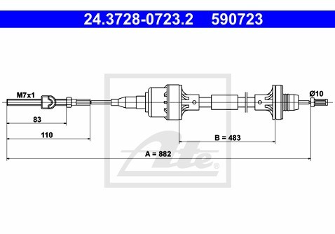 ATE Cięgno, sterowanie sprzęgłem 24.3728-0723.2