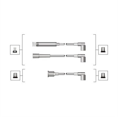 MAGNETI MARELLI Przewody zapłonowe - zestaw 941319170110