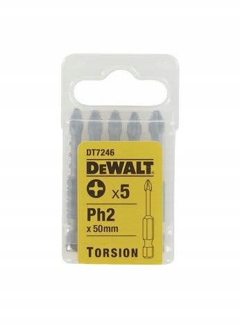 DT7246 Dewalt Bity Extra Grip 50mm PH2-5szt