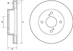 Delphi Tarcza hamulcowa BG4810C