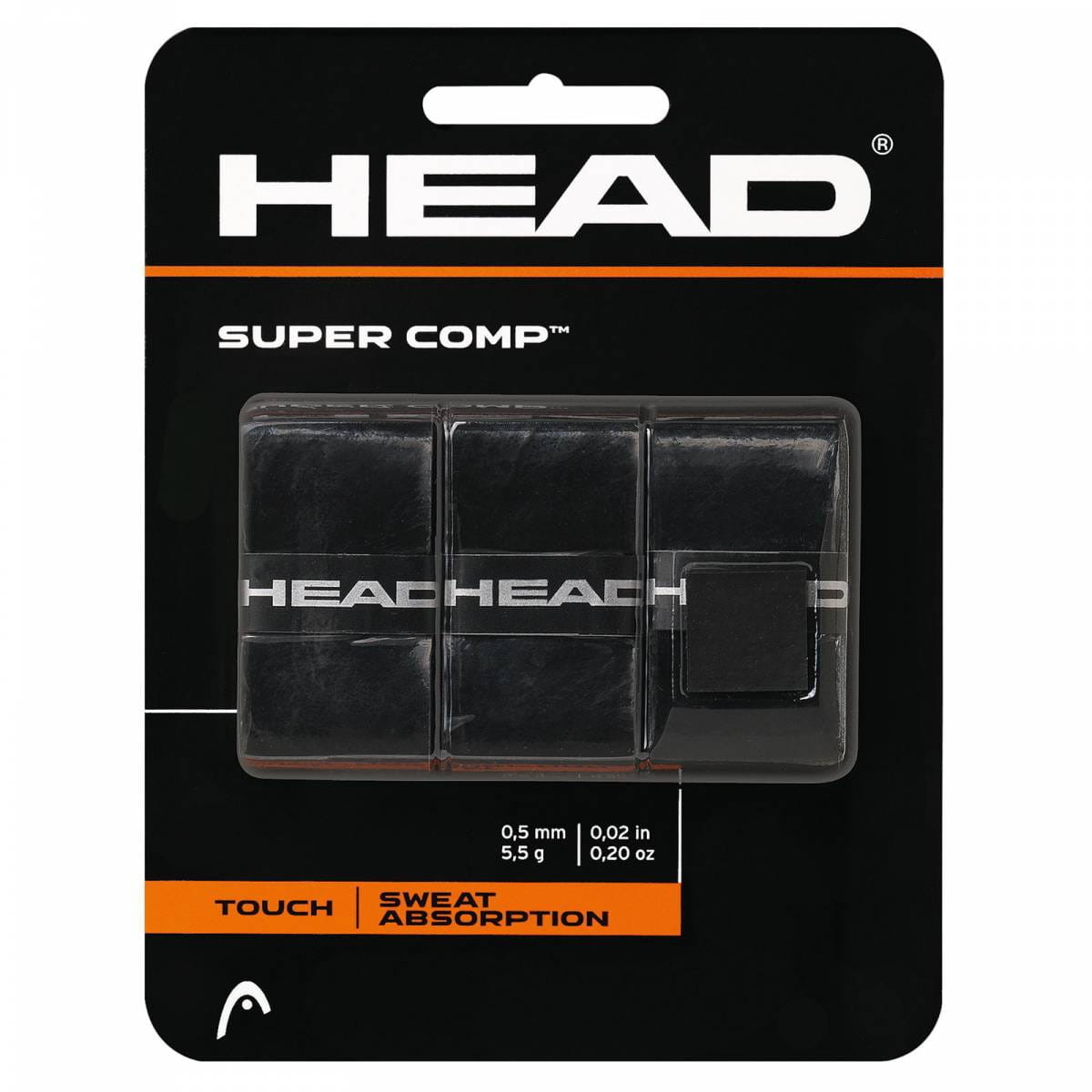Head Super Comp (3 szt.) - black 285088-BK