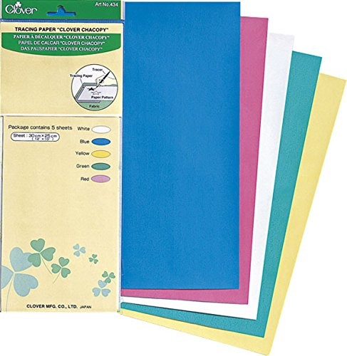 Clover 434 paus, 5 arkusze papieru 30 x 25 cm, posortowane pod względem koloru 434