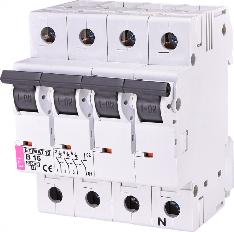 ETI Wyłącznik-nadprądowy-ETIMAT-10-3P+N-B-16A-10kA 2126716