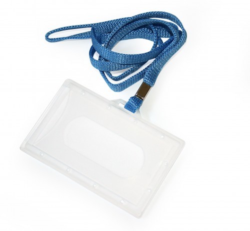 Argo Identyfikator Holder z taśmą NIEBIESKĄ / opk 50szt 601033