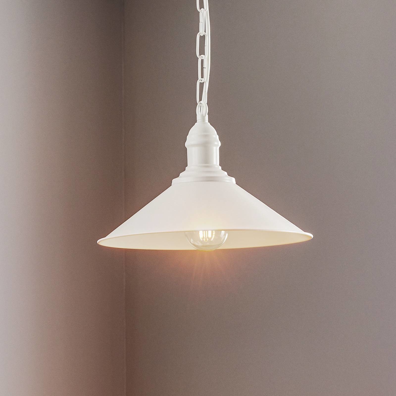 Euluna Lampa wisząca Elmo, 1-punktowa, biała