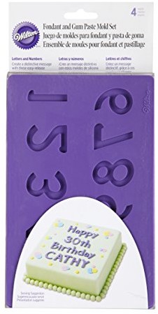 Wilton kształty na cukier żeliwa i fondant, cyfry i litery 409-2547