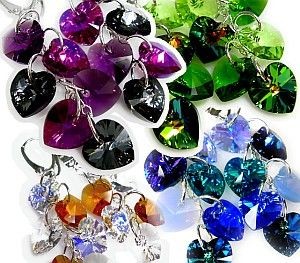 Swarovski długie kolczyki 4 PORY ROKU SREBRO