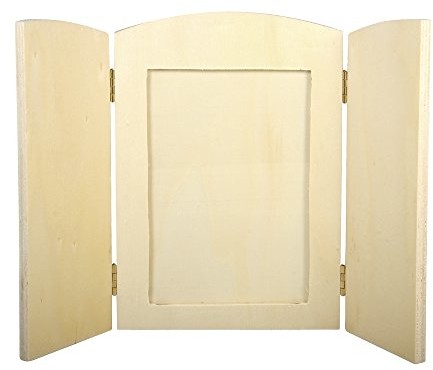 Rayher 62424000 drewniana ramka zdjęcie z zawiasach częściami bocznymi, FSC 100%, 18,5 x 13 x 0,6 cm 62424000