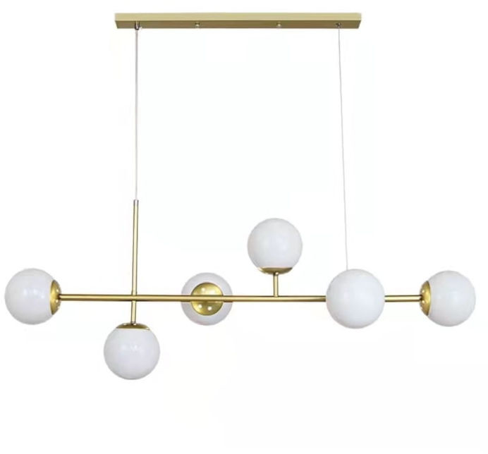 COPEL Modernistyczna lampa wisząca CGDEZ Copel szklane kule molekuły białe złote