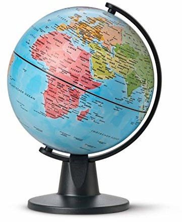 Idena 22068 globus z politycznym obrazem mapy, ok. 11 cm, wielokolorowa 22068